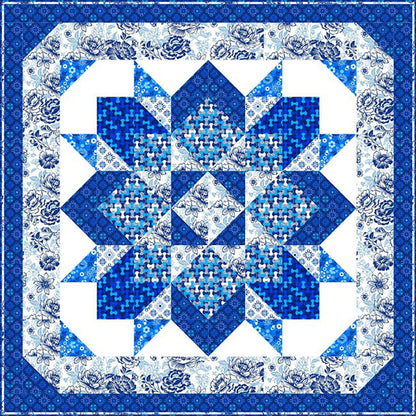 Crystal Blue Quilt Pattern HHQ-7360w - Wholesale Product