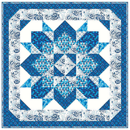 Crystal Blue Quilt Pattern HHQ-7360w - Wholesale Product