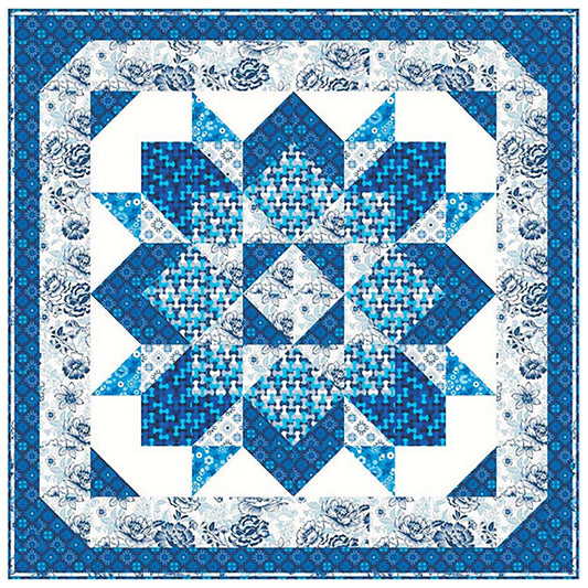 Crystal Blue Quilt Pattern HHQ-7360 - Paper Pattern