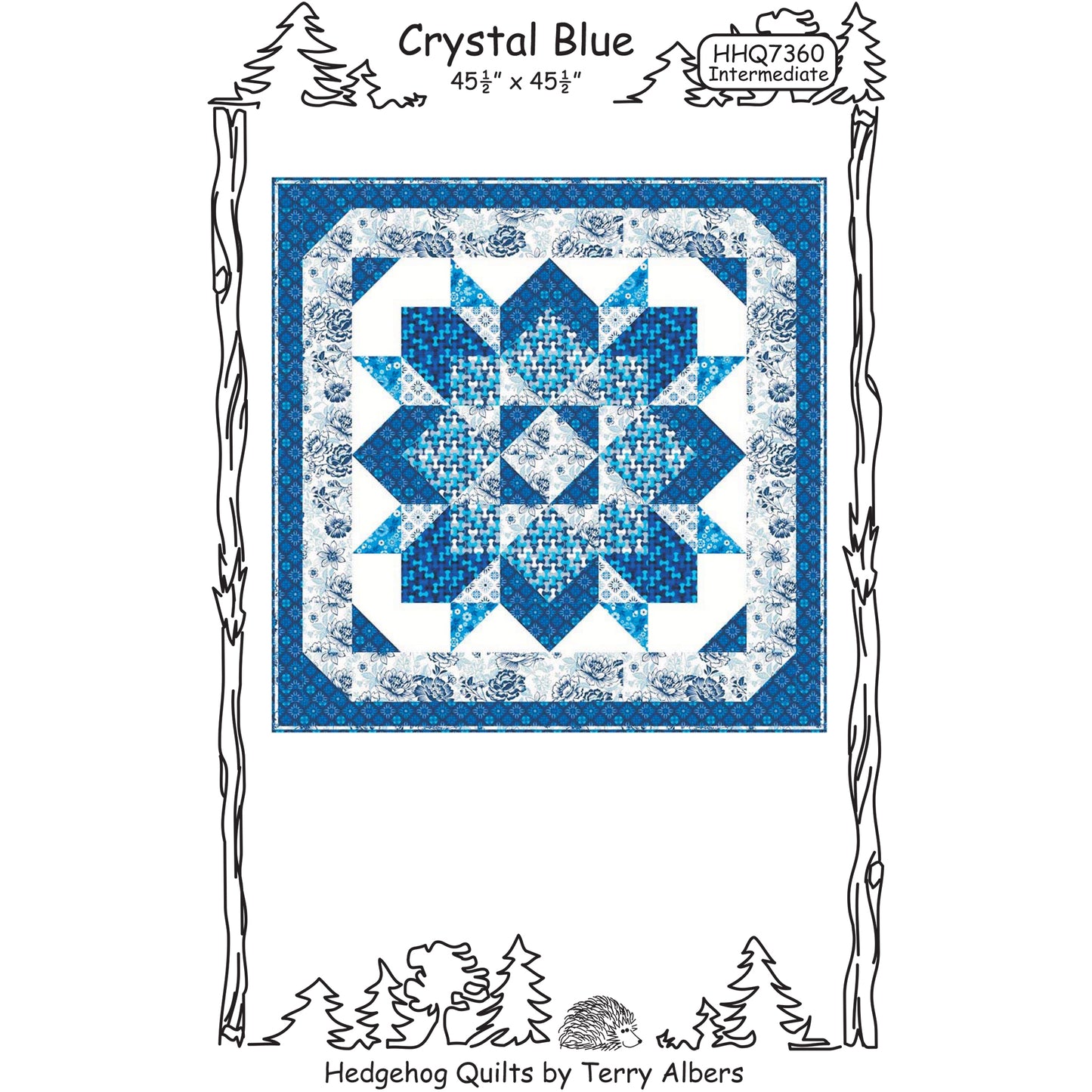 Crystal Blue Quilt Pattern HHQ-7360w - Wholesale Product