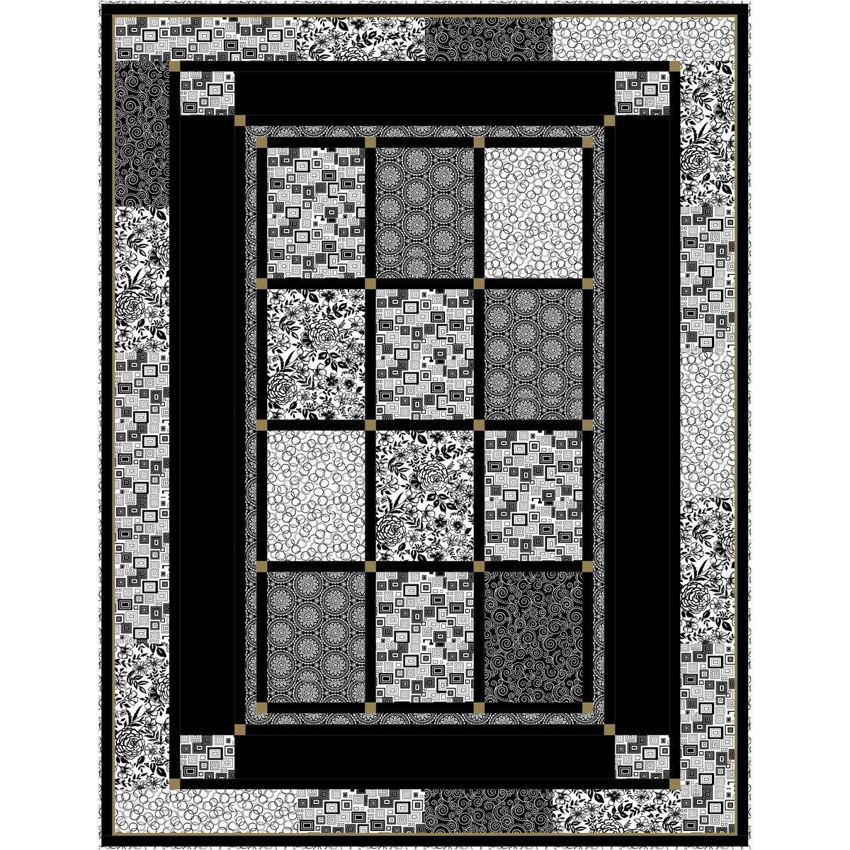 Tuxedo Quilt HHQ-7393e  - Downloadable Pattern