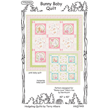 Cover image of pattern for Bunny Baby Quilt.