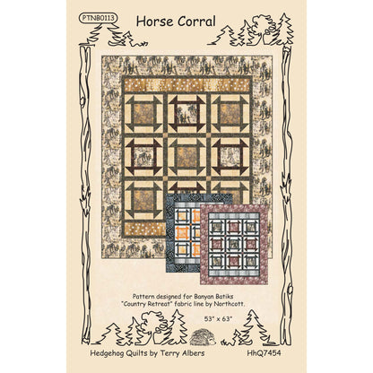 Cover image of pattern for Horse Corral Quilt.