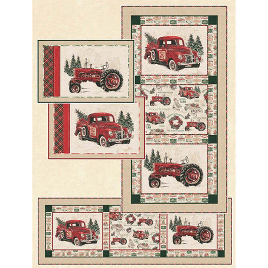 Vintage Christmas Table Set Pattern HHQ-7467 - Paper Pattern