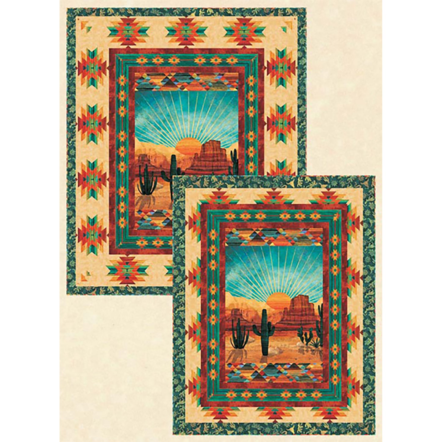 Desert Sunrise Lap or Wall Quilt Pattern HHQ-7472 - Paper Pattern