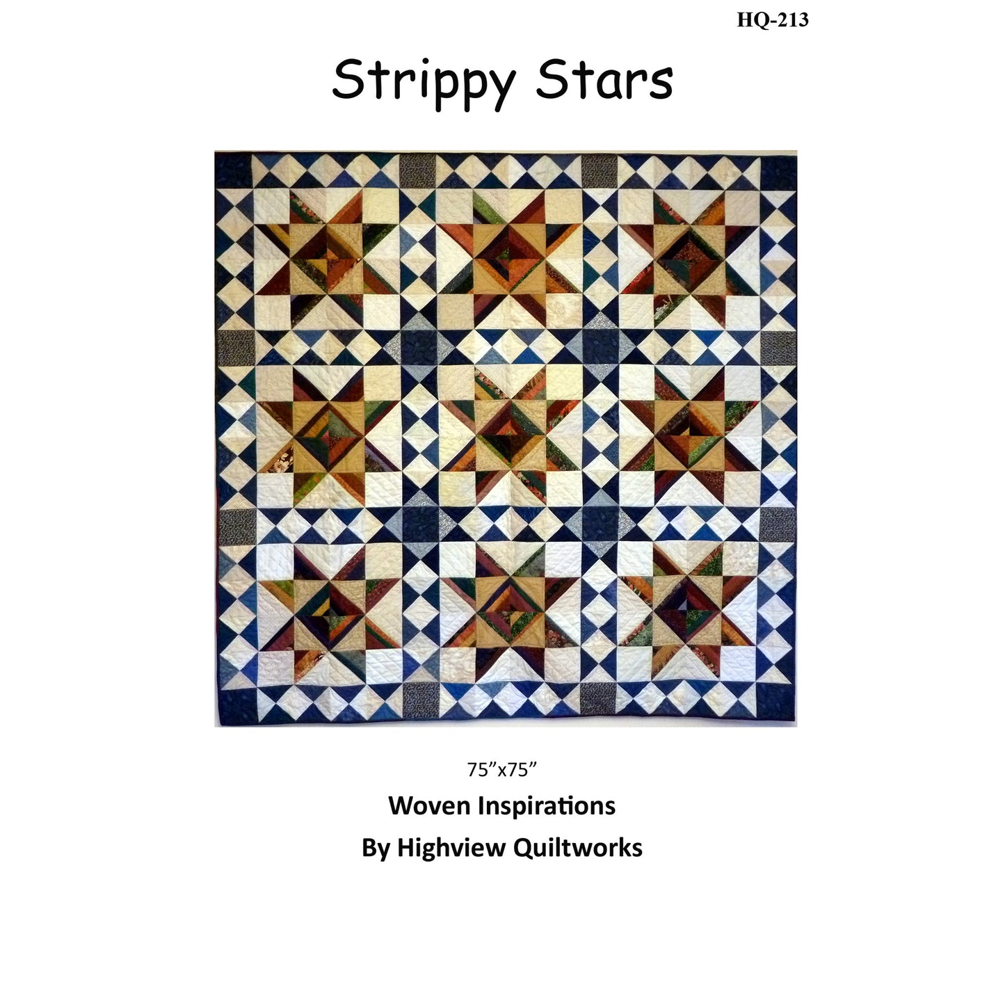 Strippy Stars Quilt HQ-213e - Downloadable Pattern