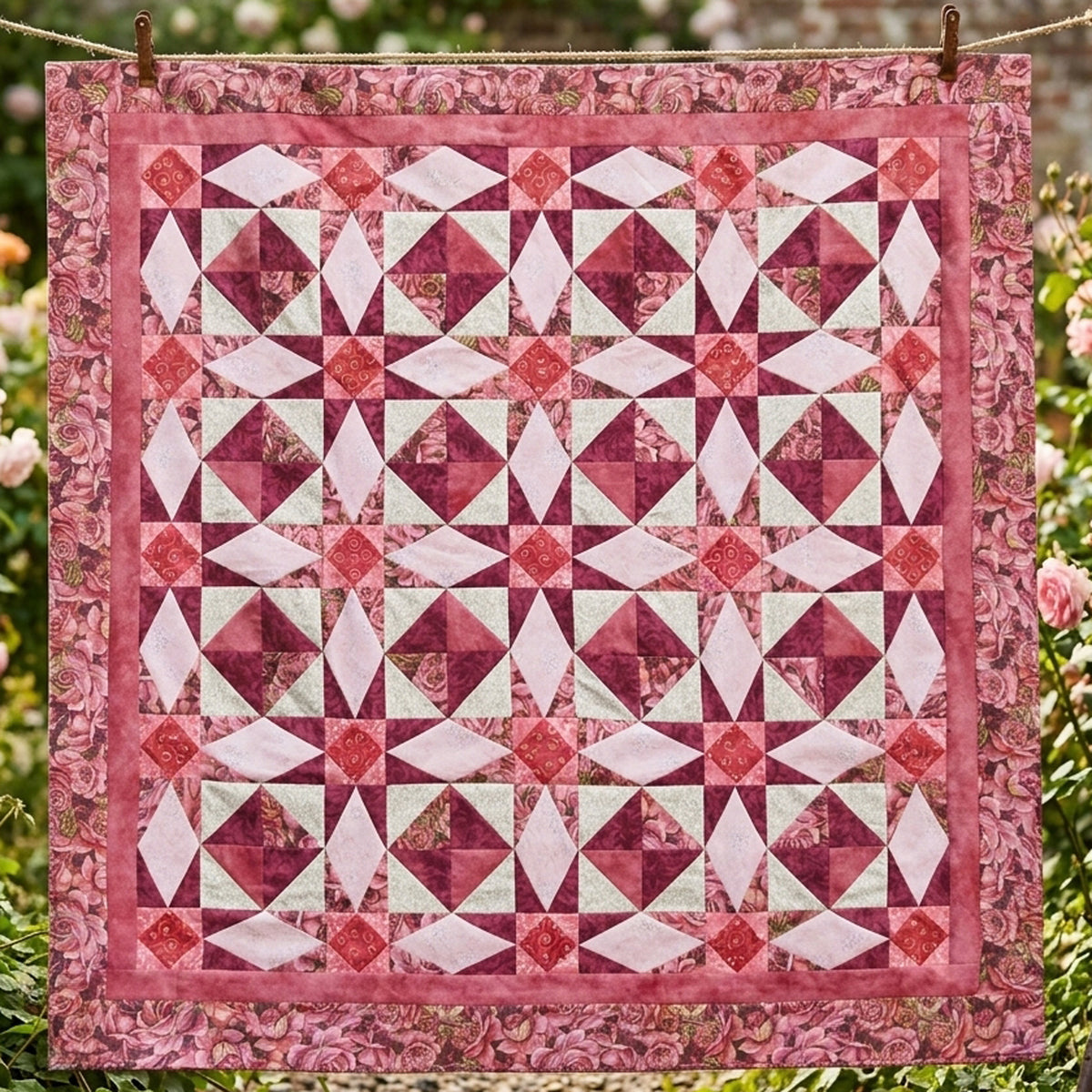 Diamond Delight Quilt Pattern HQ-223w  - Wholesale Product