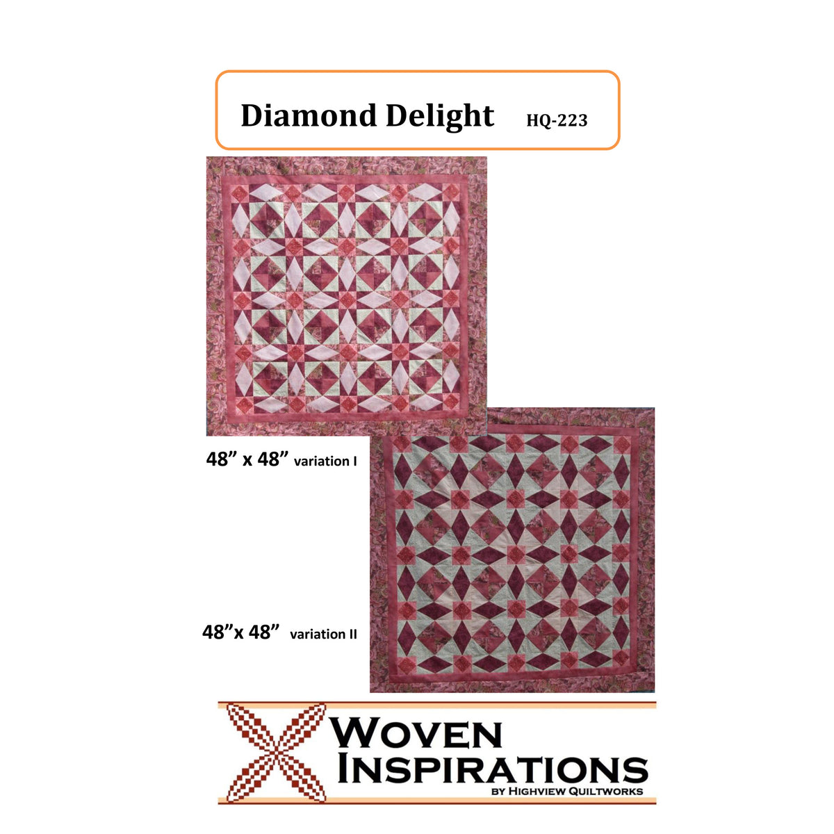 Diamond Delight Quilt Pattern HQ-223w  - Wholesale Product