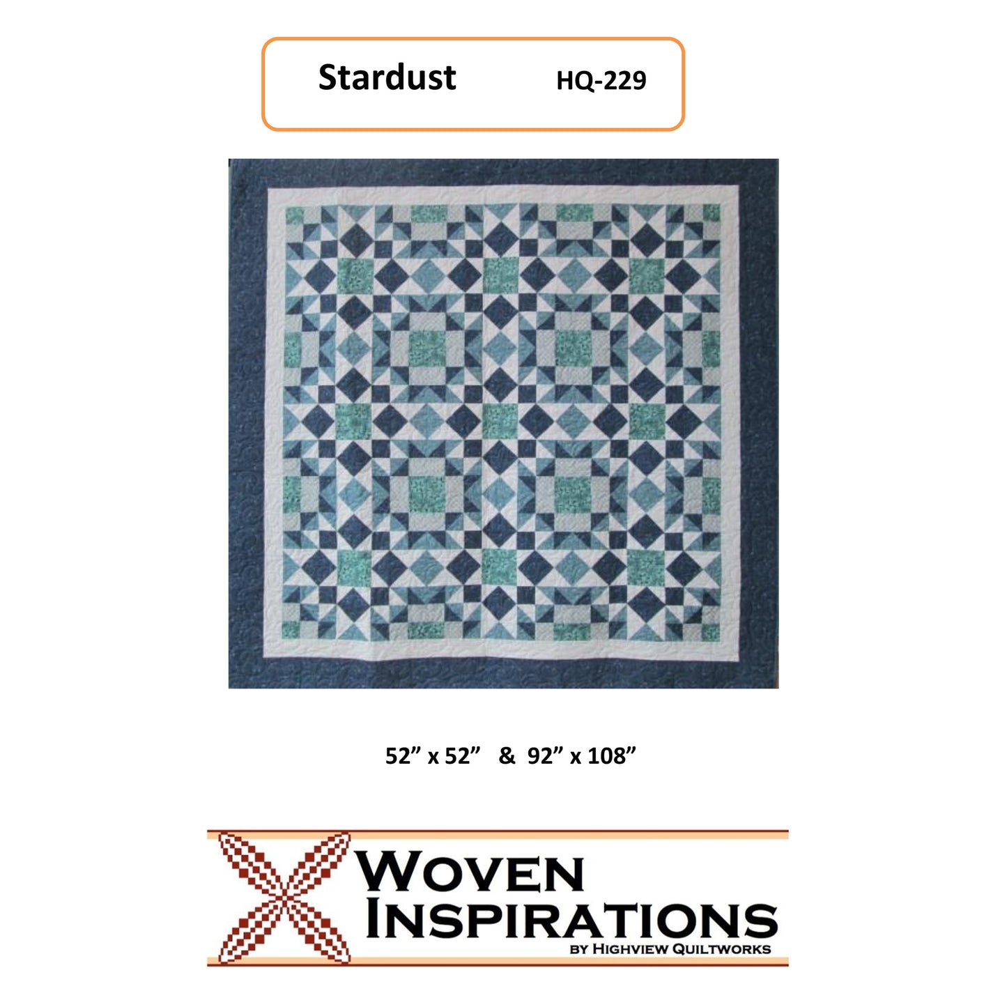 Cover image of pattern for Stardust quilt.