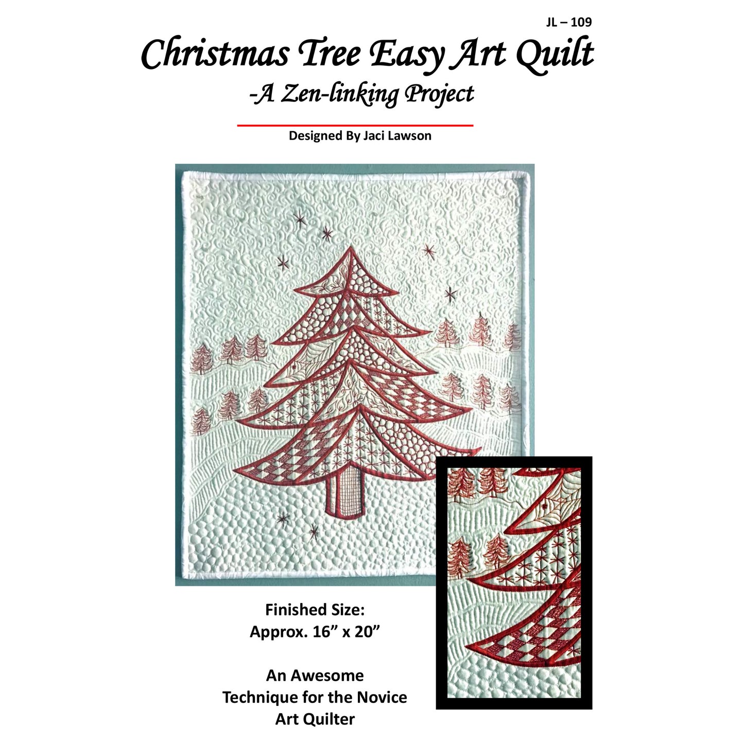 Christmas Tree Easy Art Quilt Pattern JL-109 - Paper Pattern