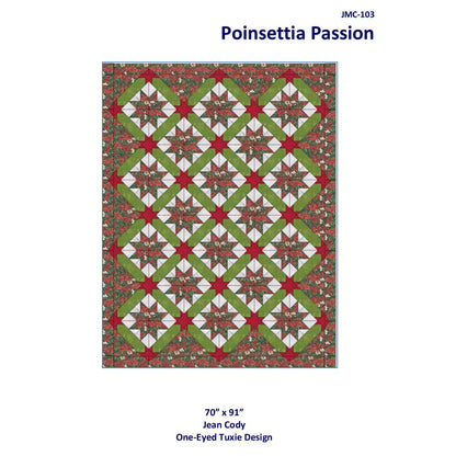 Cover image of pattern for Poinsettia Passion quilt.