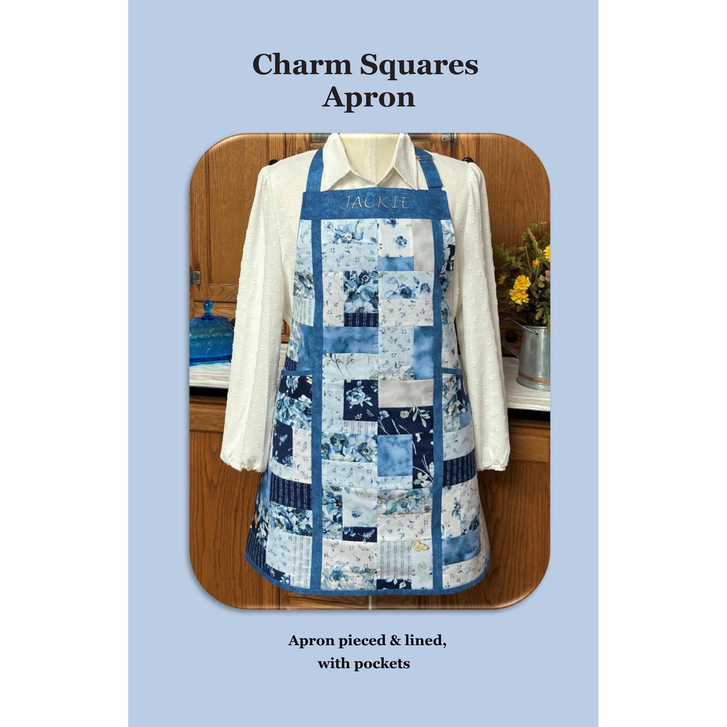 Cover image of pattern for Charm Squares Apron.