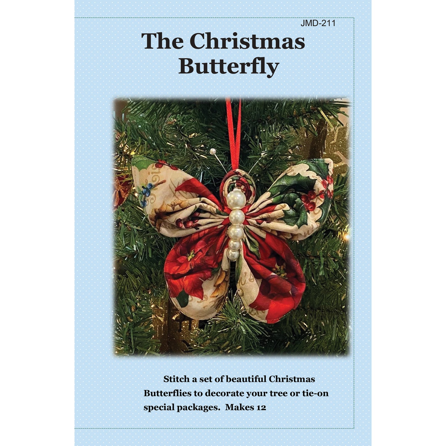 Cover image of pattern for The Christmas Butterly ornament.