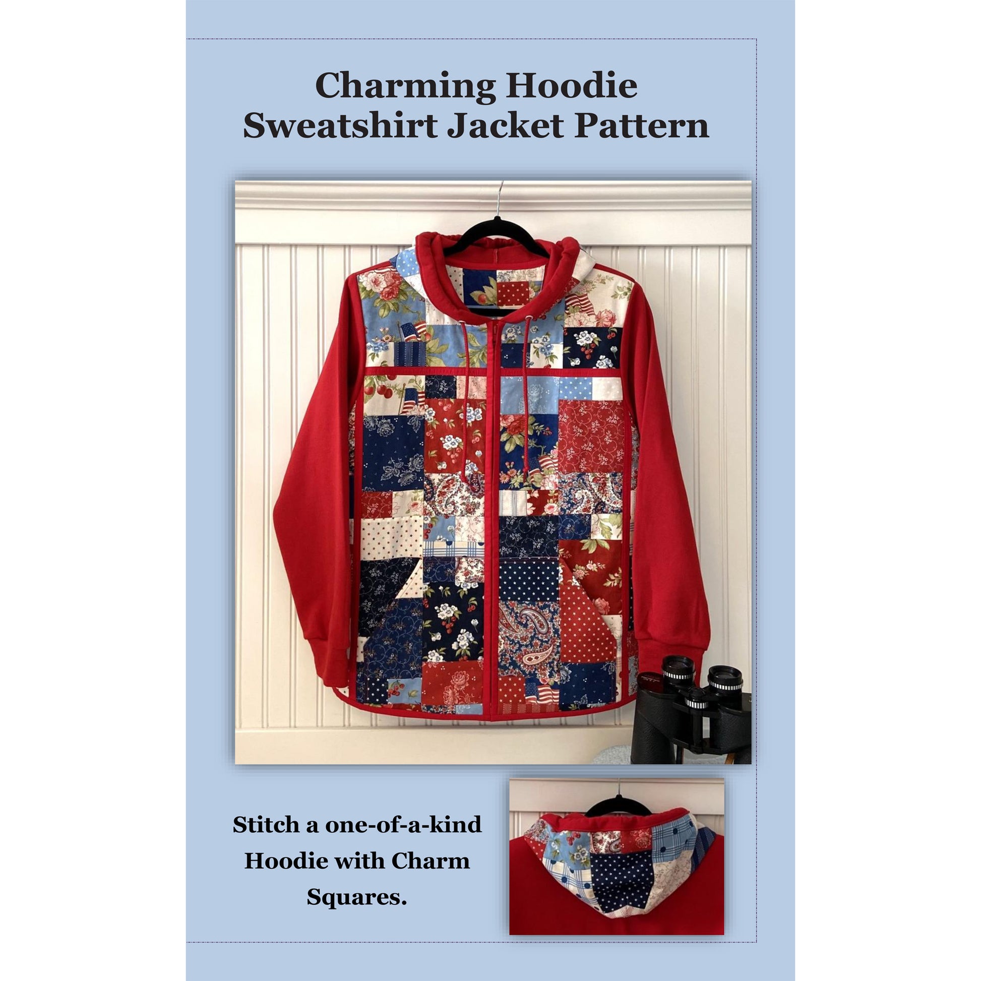 Cover image of pattern for Charming Hoodie Sweatshirt Jacket.