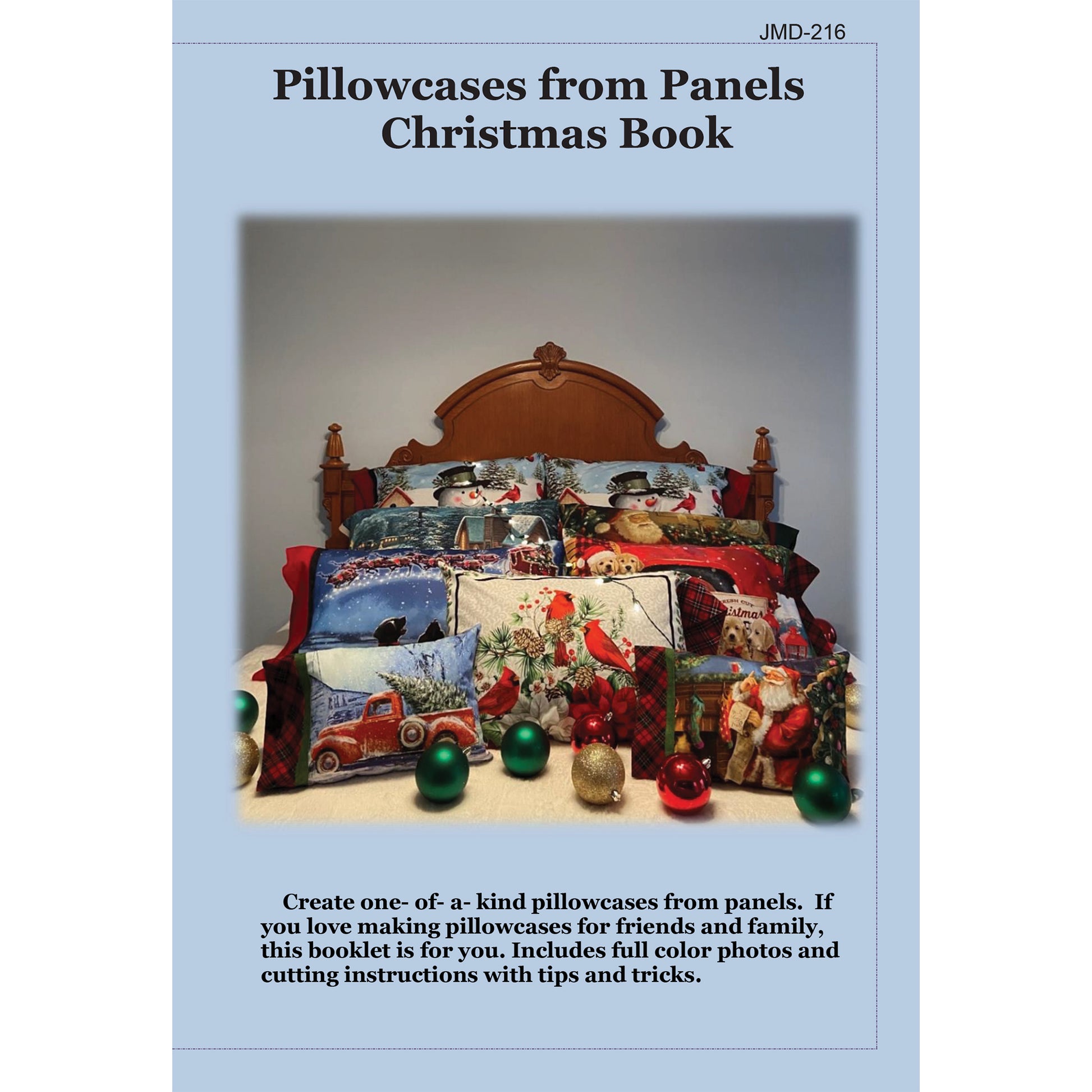 Cover image of pattern for Pillowcases from Panels Christmas Book.