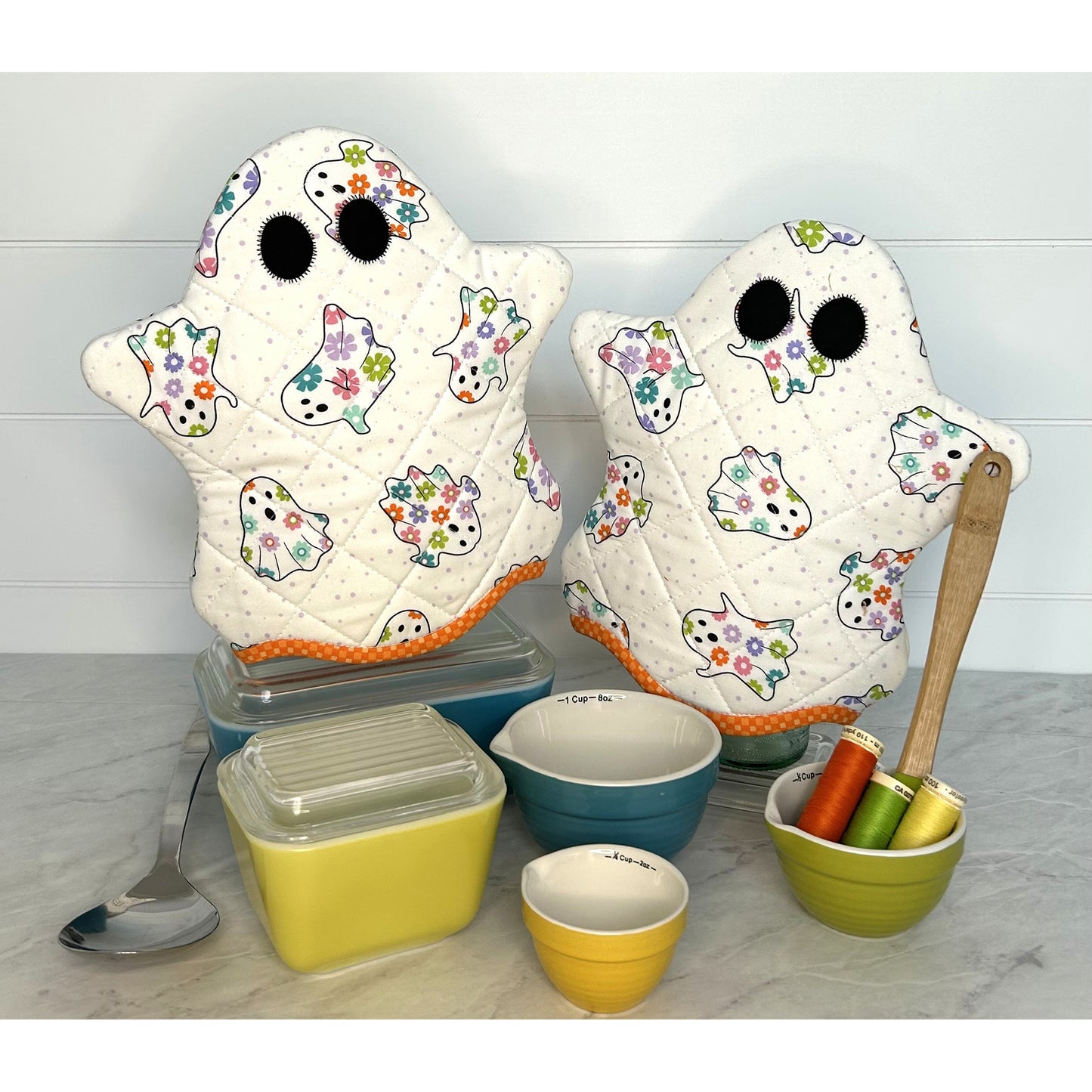 Ghostly Hot Pads Pattern JMD-237 - Paper Pattern
