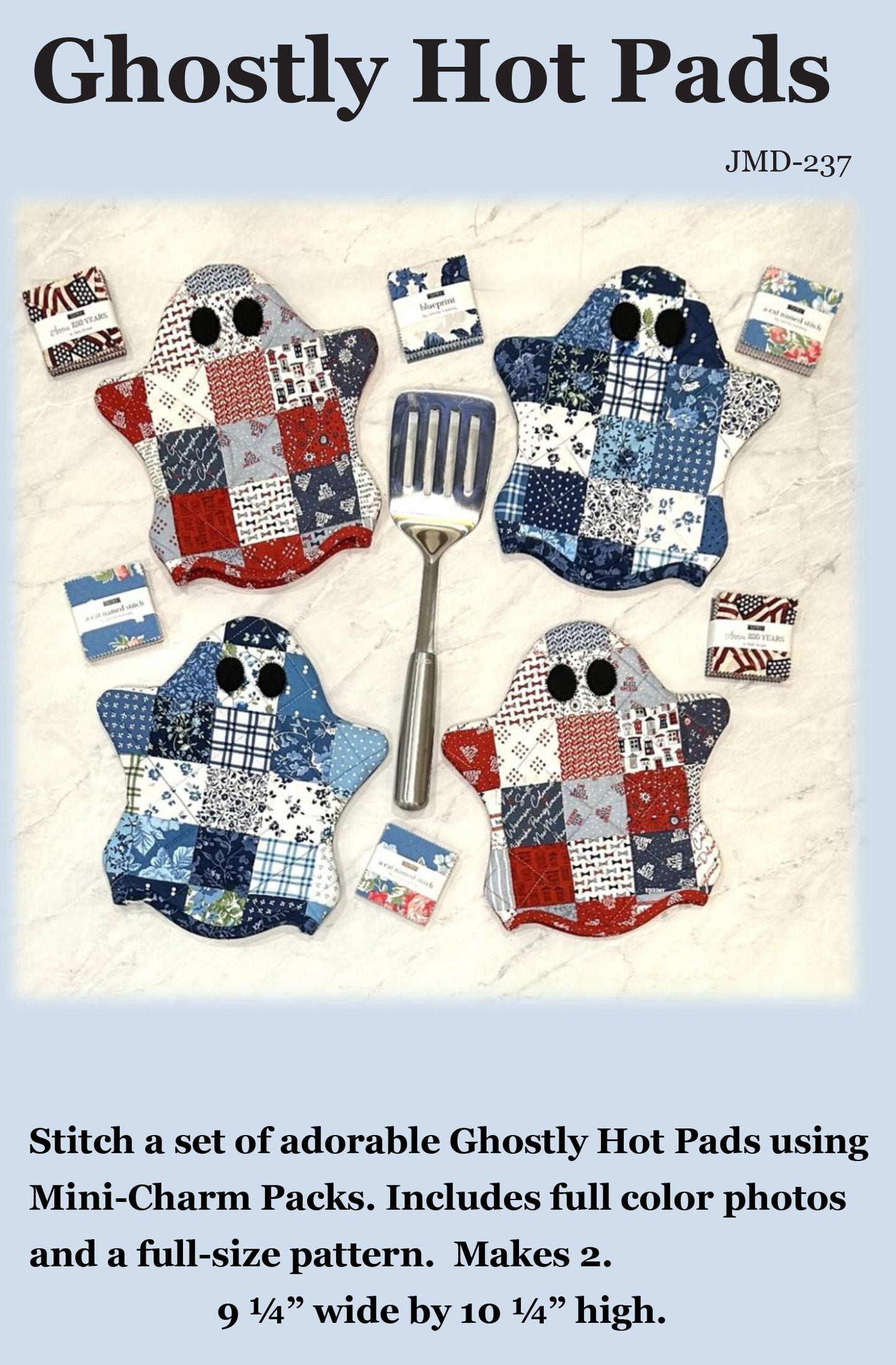 Ghostly Hot Pads Pattern JMD-237 - Paper Pattern