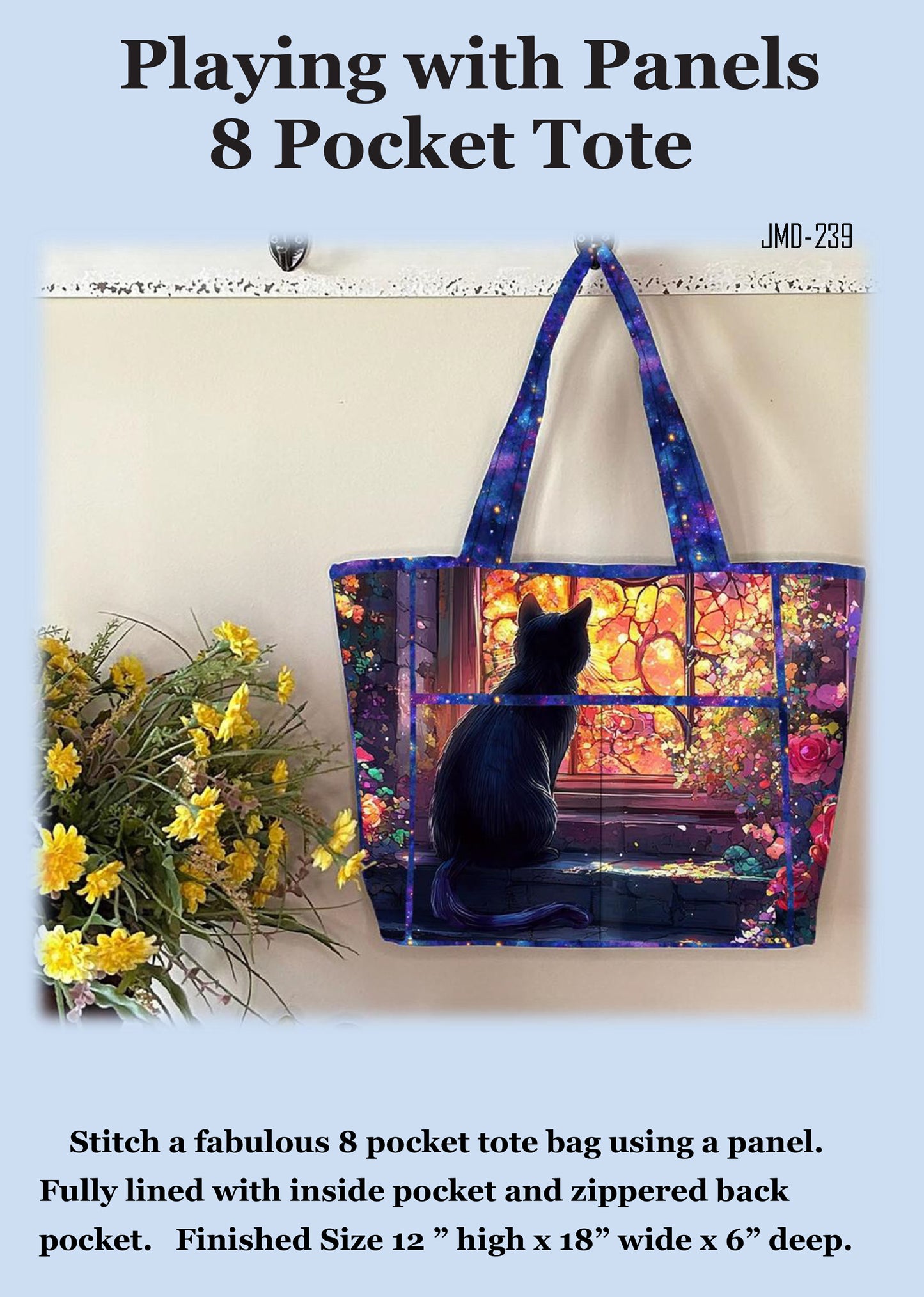 Playing with Panels 8 Pocket Tote Pattern JMD-239w - Wholesale Product