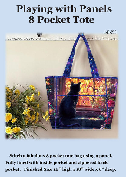 Playing with Panels 8 Pocket Tote Pattern JMD-239w - Wholesale Product
