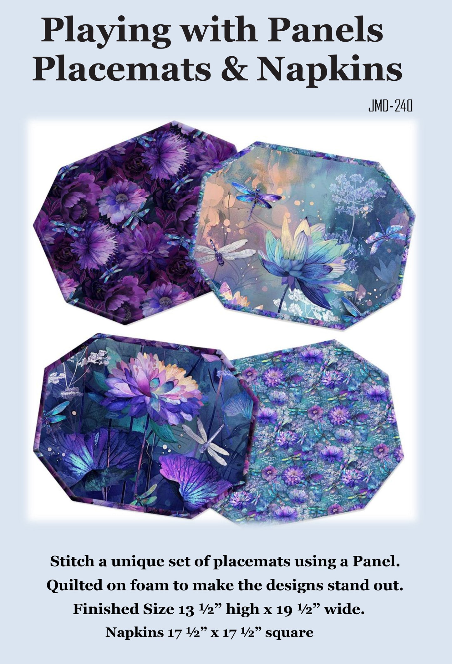 Playing with Panels Placemats & Napkins Pattern JMD-240w - Wholesale Product