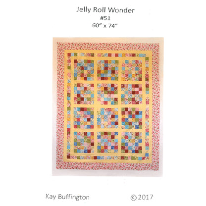 Jelly Roll Wonder Quilt Pattern KB-51 - Paper Pattern