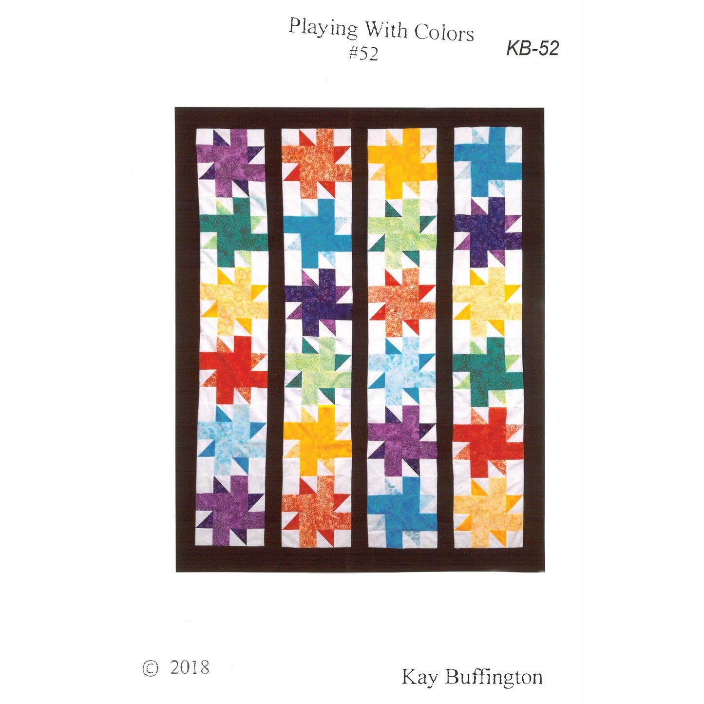 Cover image of pattern for Playing with Clors Quilt.