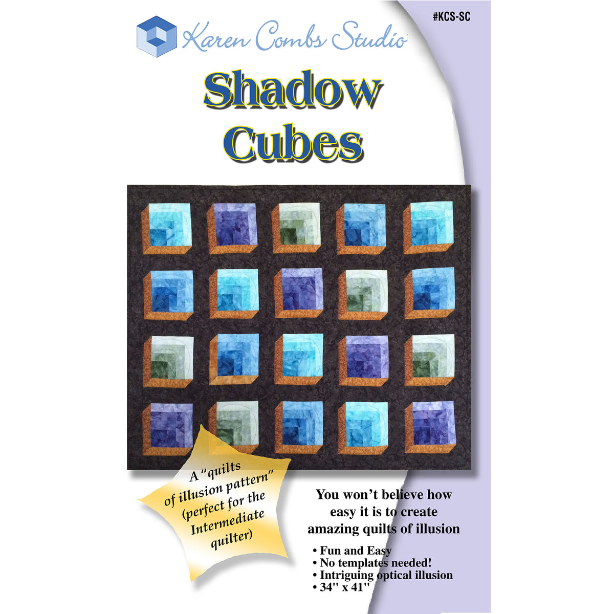 Shadow Cubes Quilt Pattern KCS-SCw - Wholesale Product