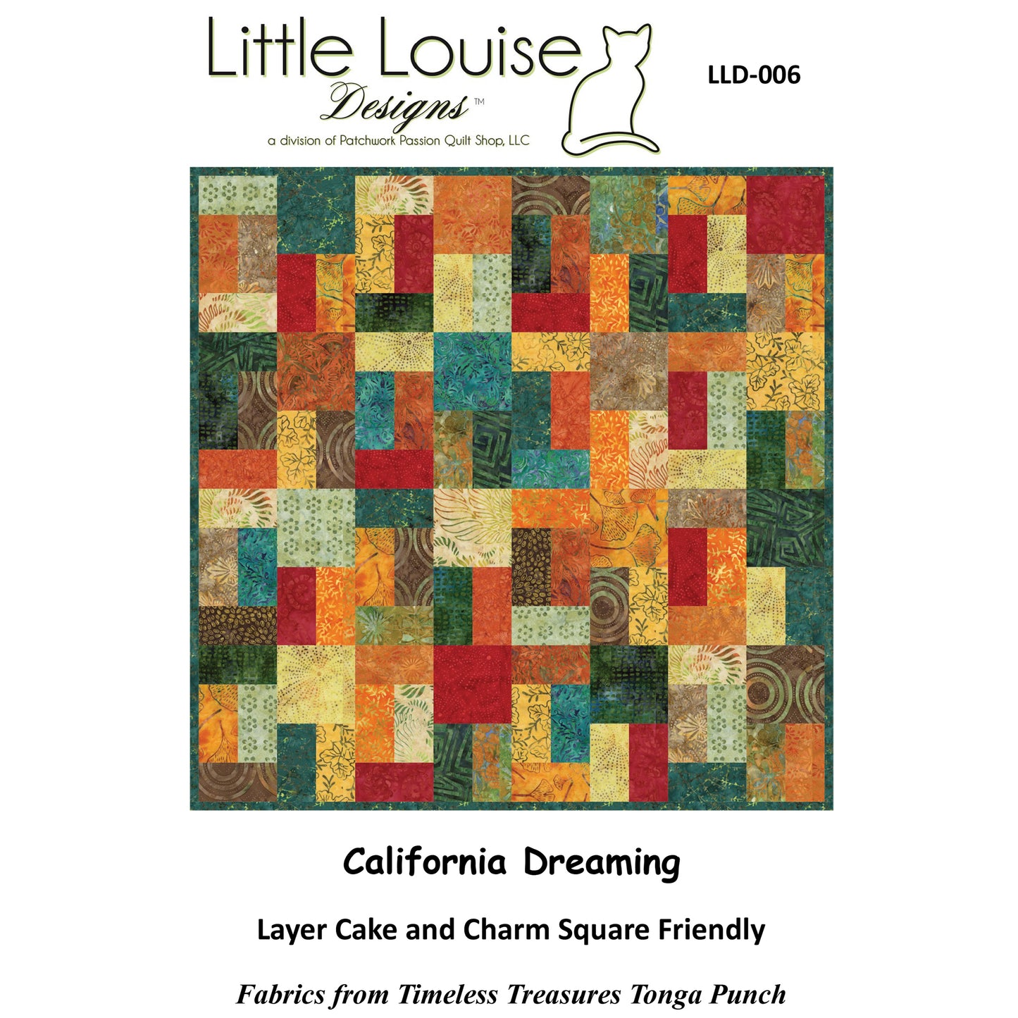 California Dreaming Quilt Pattern LLD-006 - Paper Pattern