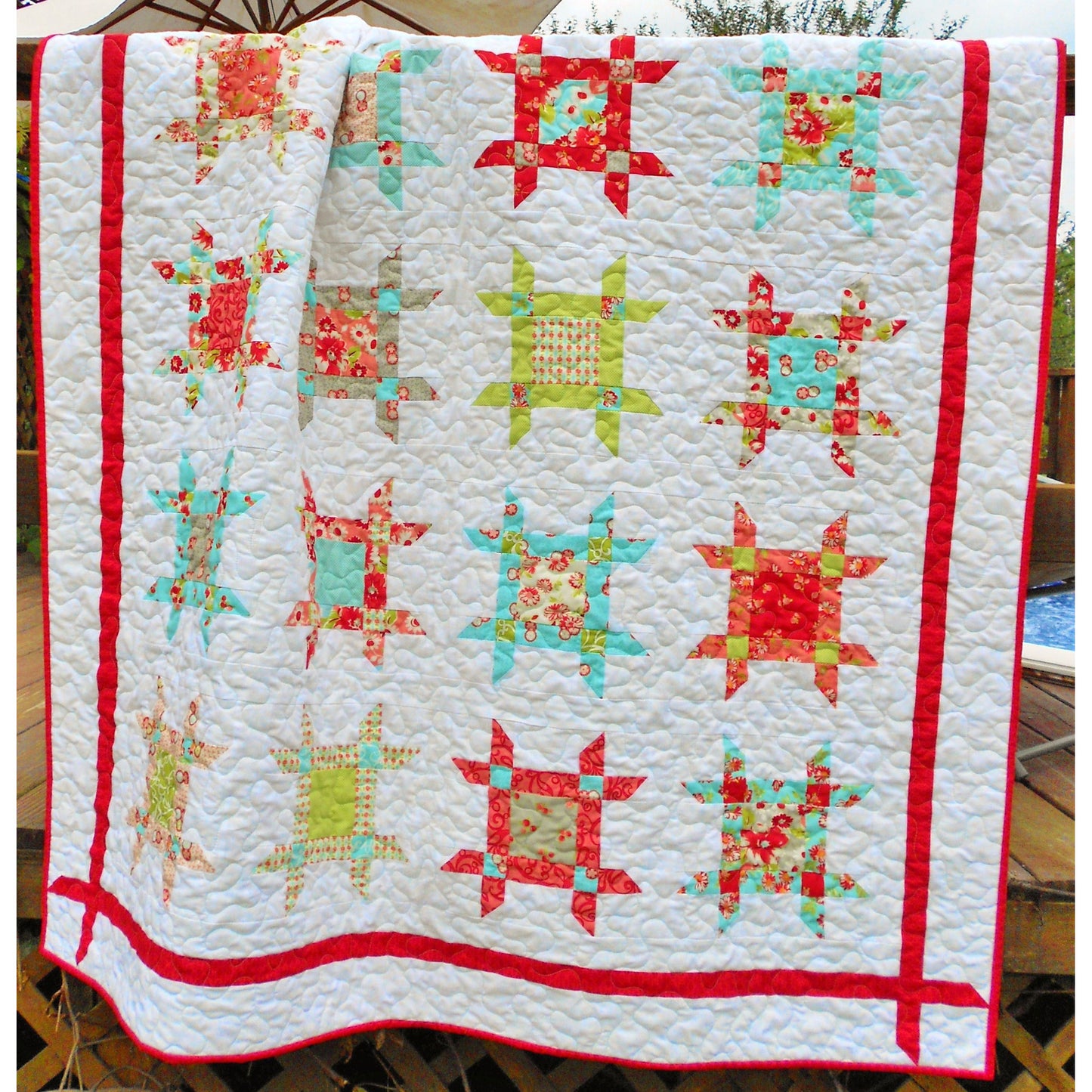 Ruby's Ribbon Box Quilt LLD-037e - Downloadable Pattern