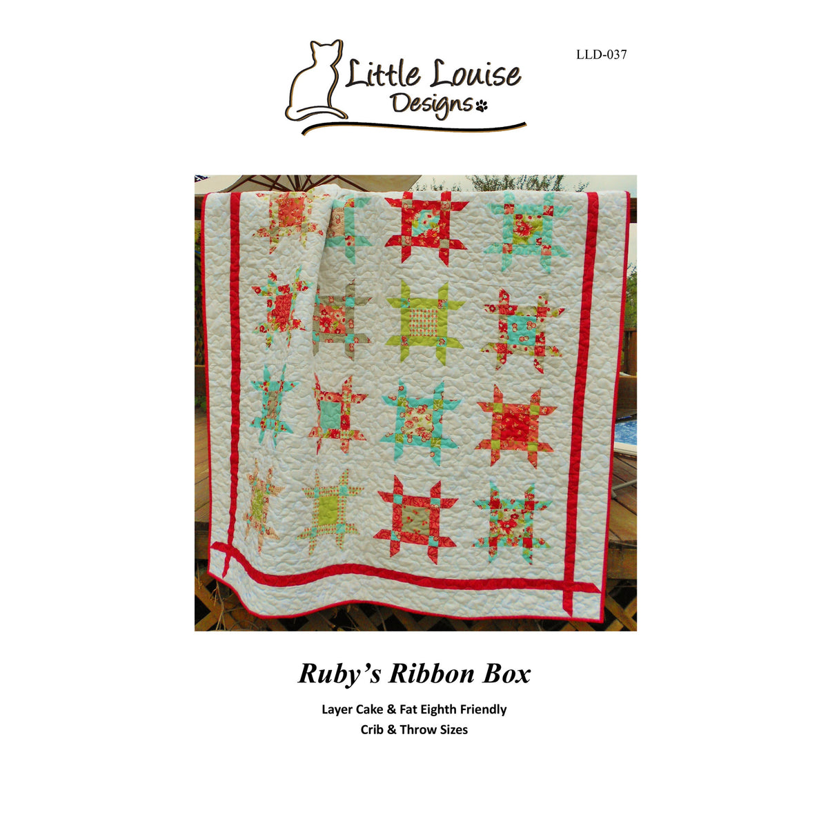 First Light Designs Ribbon Ruby's Ribbon Box Quilt LLD-037e - Downloadable Pattern – QuiltWoman.com