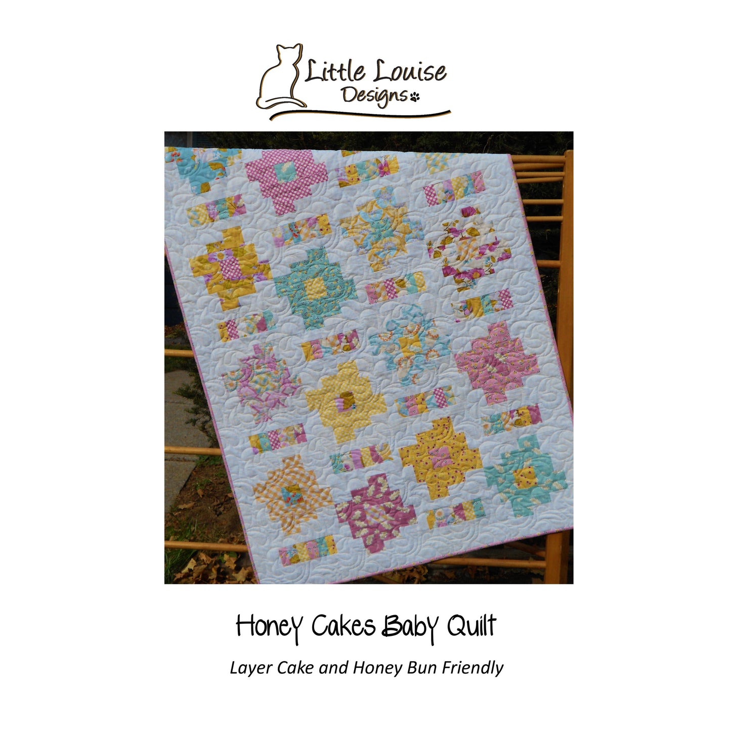 Honey Cakes Baby Quilt Pattern LLD-045 - Paper Pattern