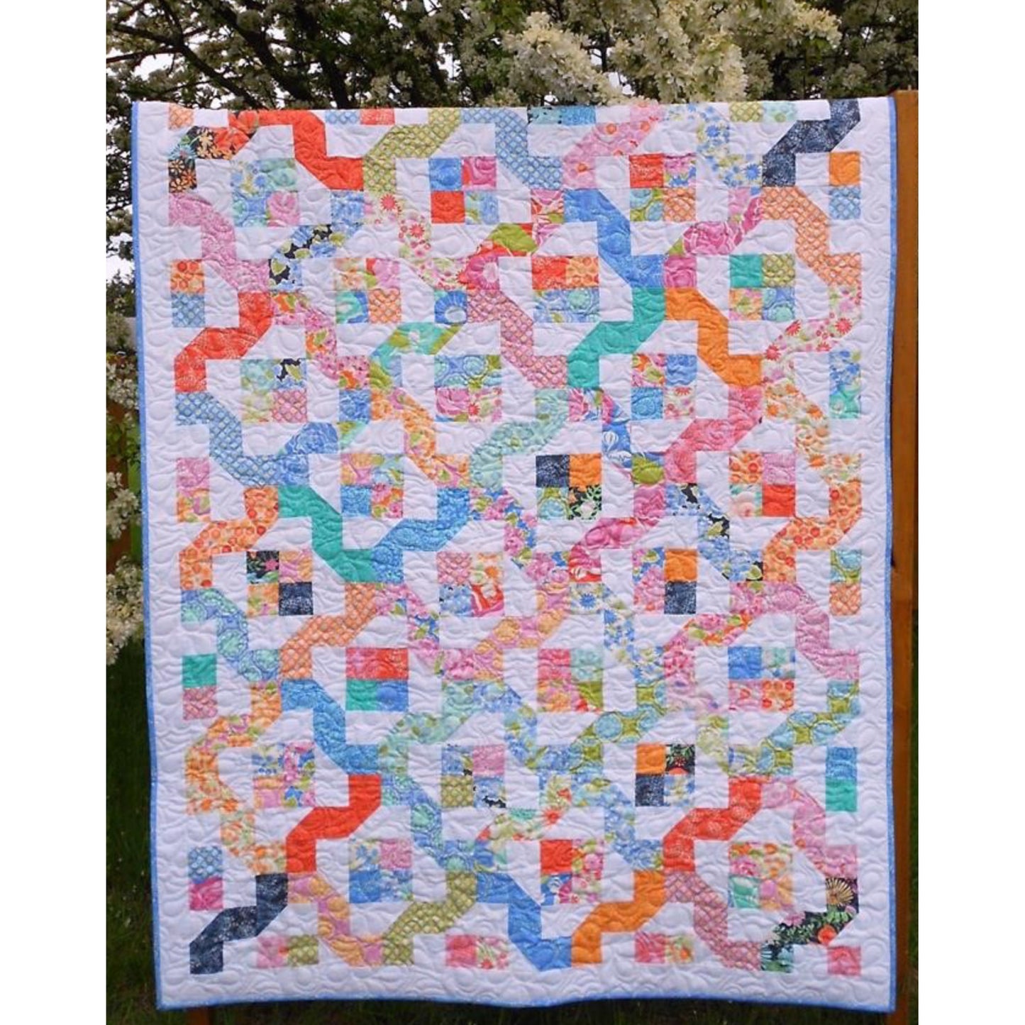 Winding Nine Patch Quilt LLD-080e - Downloadable Pattern