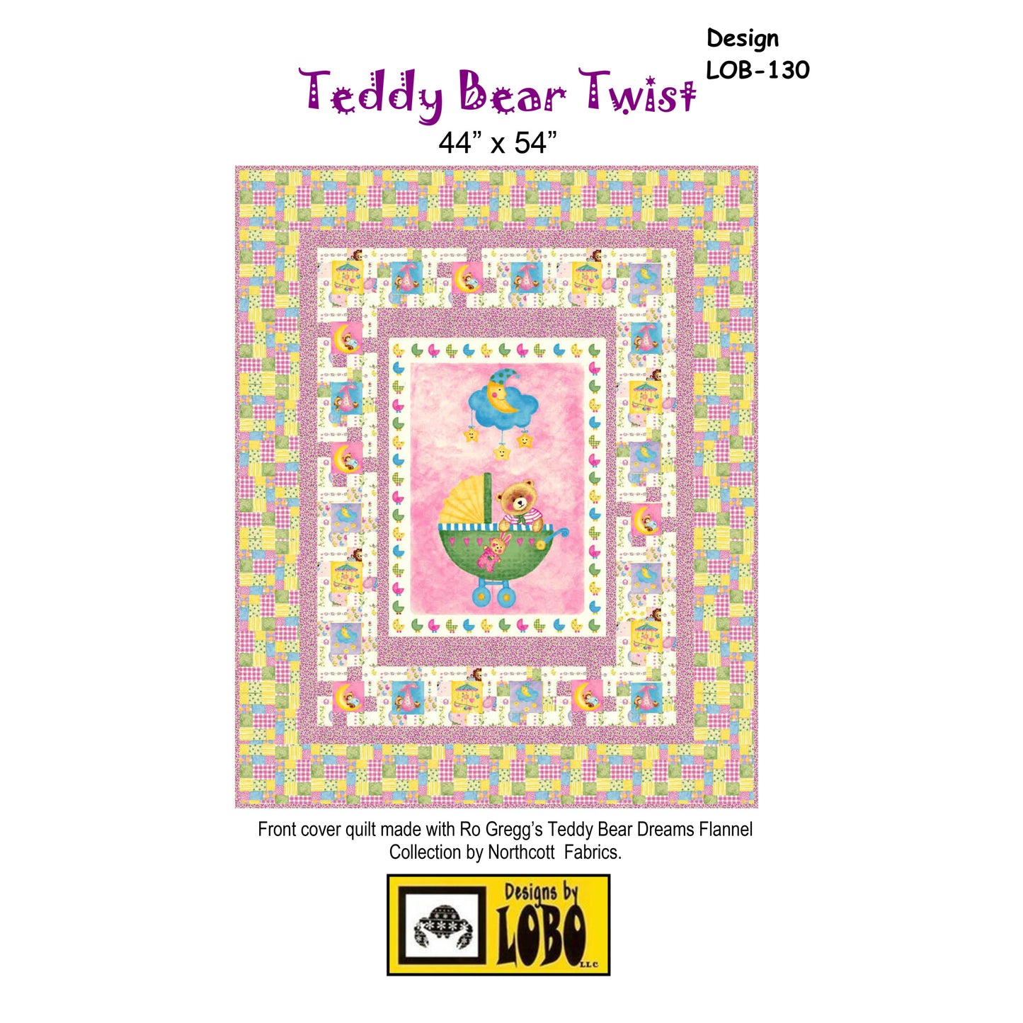 Teddy Bear Twist Quilt Pattern LOB-130 - Paper Pattern
