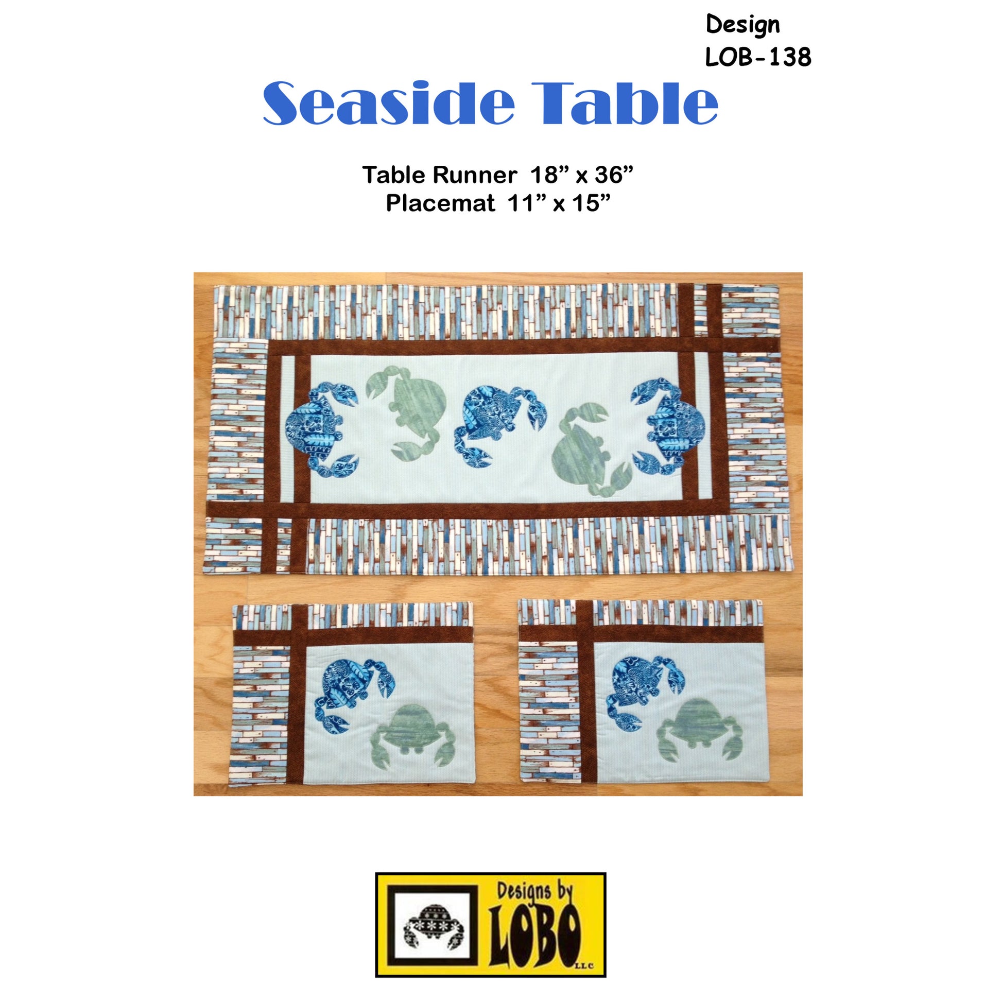 Image of the Seaside Table Table Runner and Placemat pattern cover.