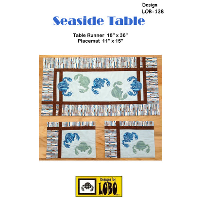 Image of the Seaside Table Table Runner and Placemat pattern cover.