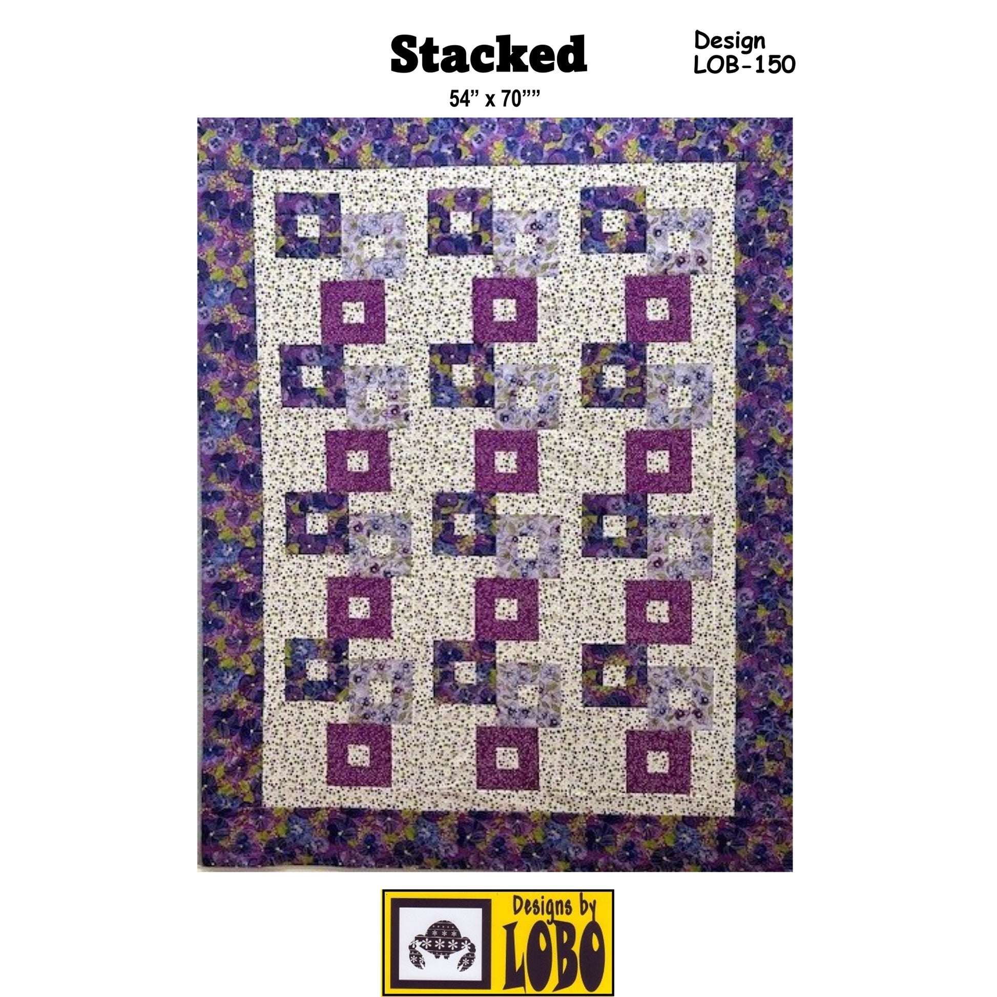 Cover image of pattern for Stacked Quilt.