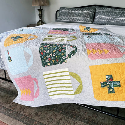 Mugs & Kisses Quilt LOLO-06e - Downloadable Pattern