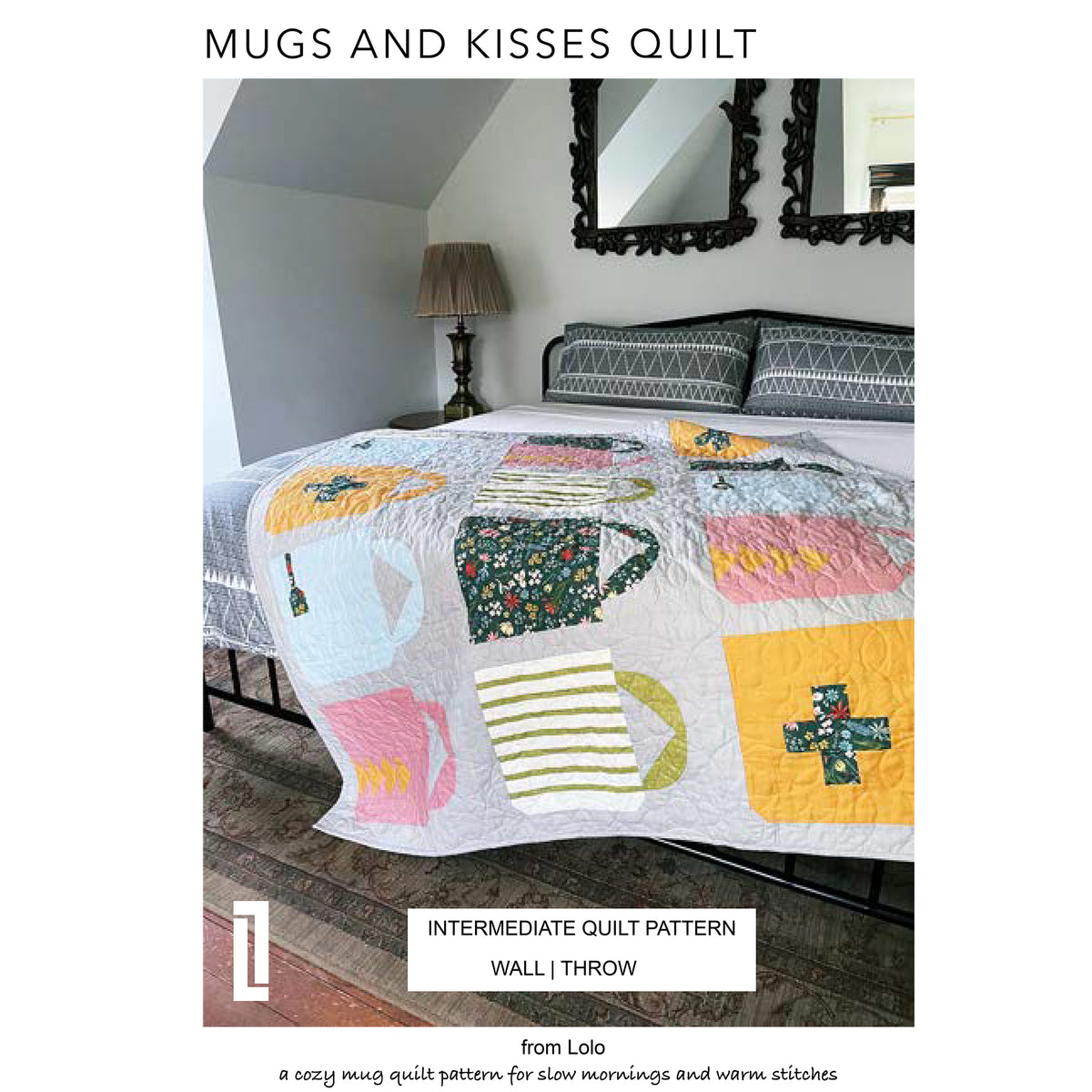 Mugs & Kisses Quilt LOLO-06e - Downloadable Pattern