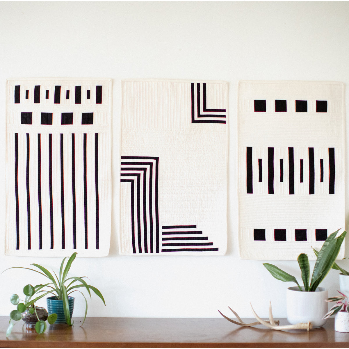 Quaking Aspen, Birch, and Stream Trio Wall Hanging Quilts LOLO-10e - Downloadable Pattern