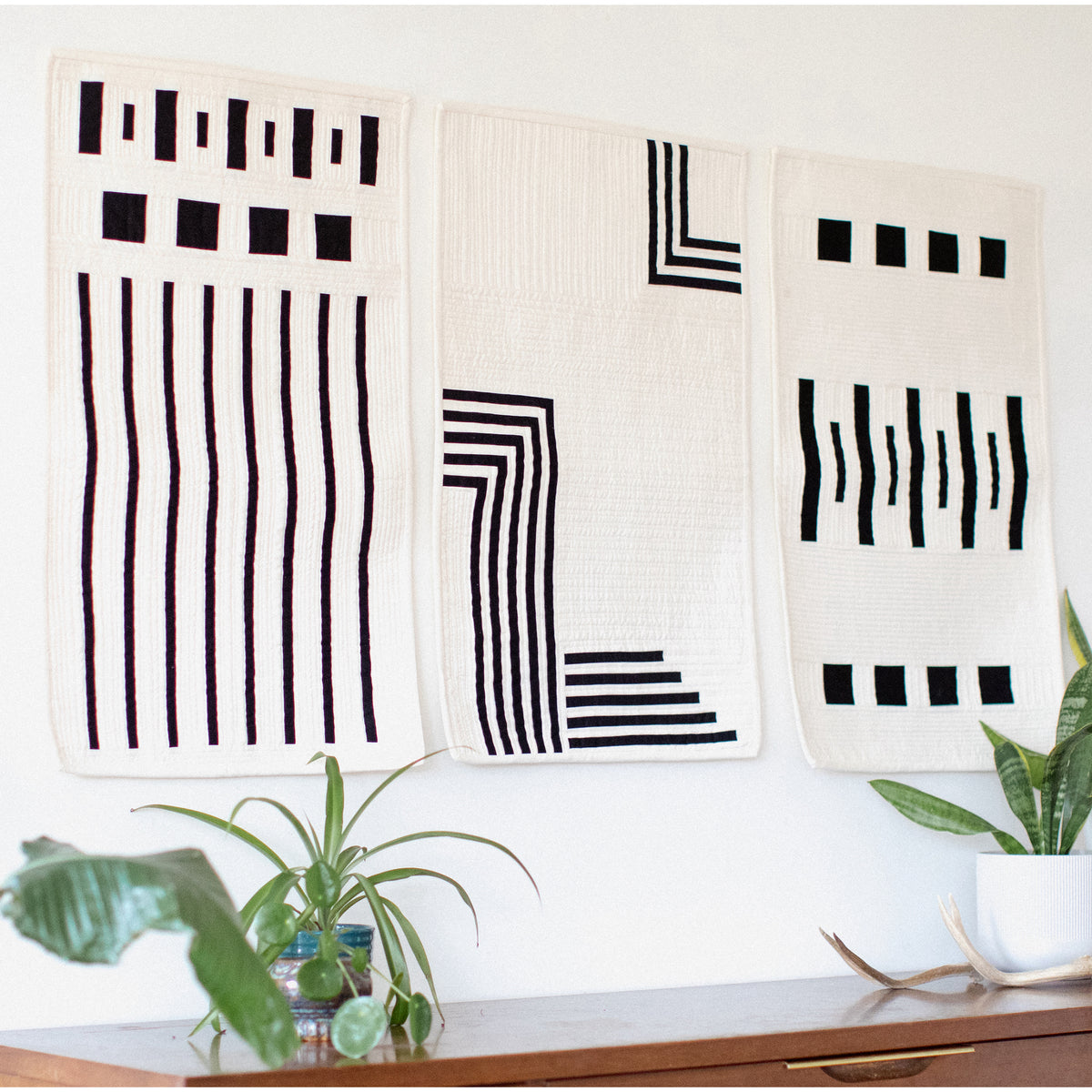 Quaking Aspen, Birch, and Stream Trio Wall Hanging Quilts LOLO-10e - Downloadable Pattern