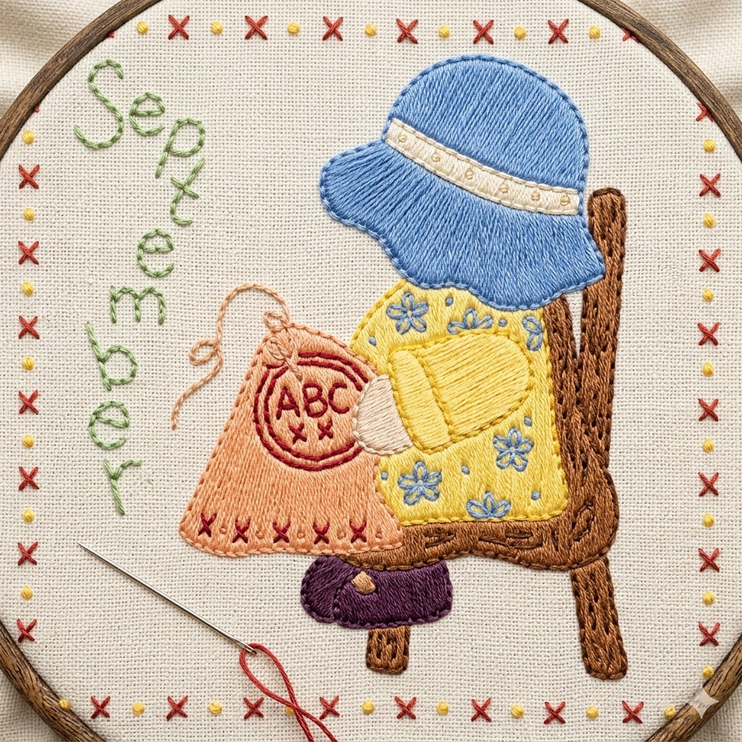 Sunbonnet Sue BOM - September Stitchery Pattern LQC-S9w  - Wholesale Product