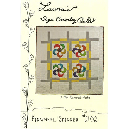 Cover image of pattern for Pinwheel Spinner Quilt.