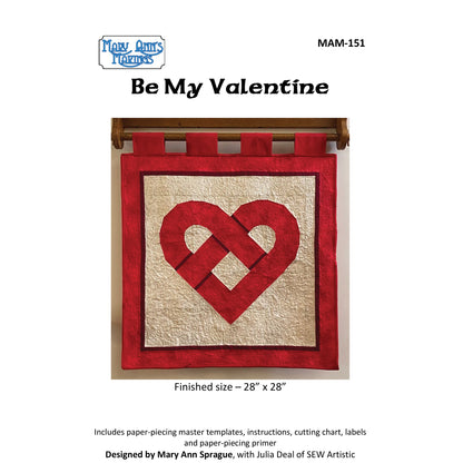 Be My Valentine Wall Hanging MAM-151e - Downloadable Pattern