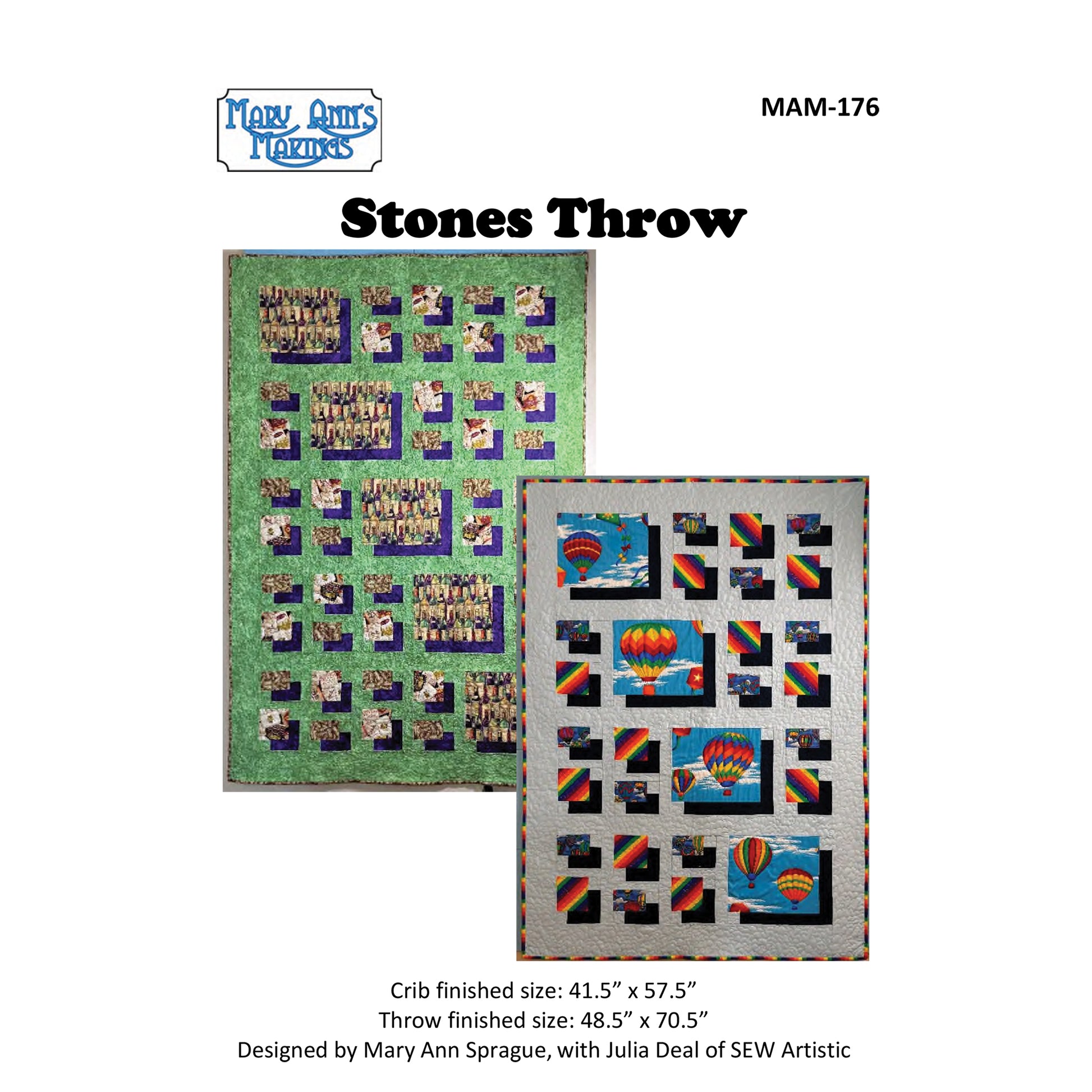 Cover image of pattern for Stone Throw Quilts.