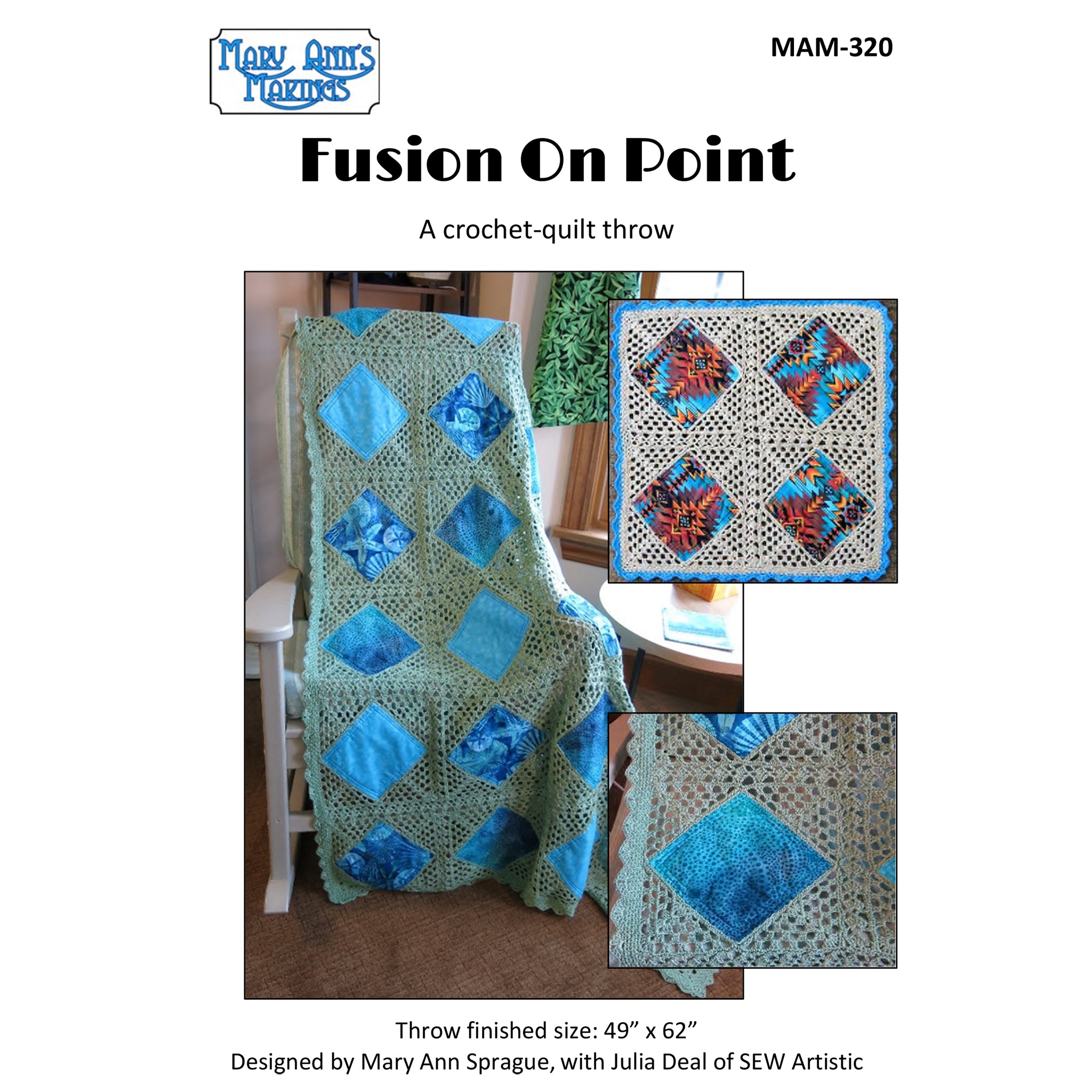 Fusion on Point Throw Quilt MAM-320e - Downloadable Pattern ...