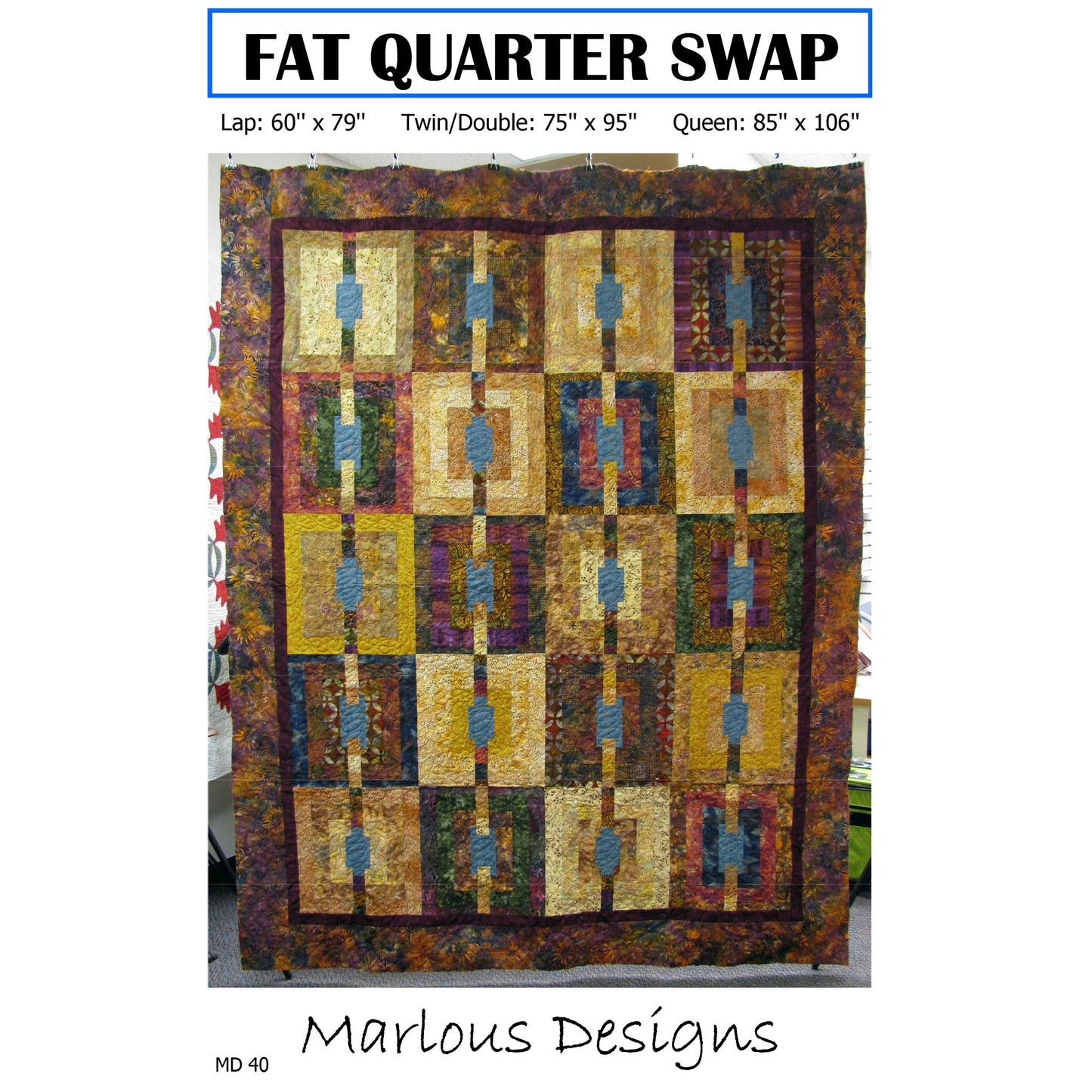 Fat Quarter Swap Quilt MD-40e  - Downloadable Pattern