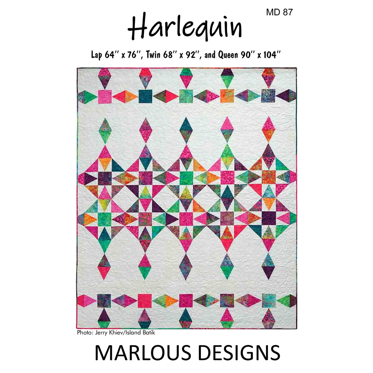Spring Harlequin Pattern Harlequin Quilt Pattern MD-87 (intermediate) – QuiltWoman.com