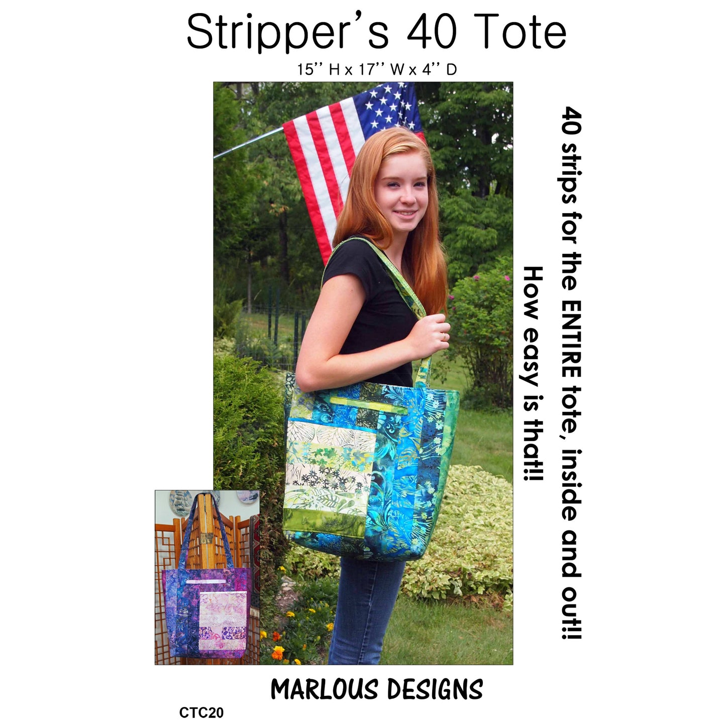 Stripper's 40 Tote Pattern MD-CT20 - Paper Pattern