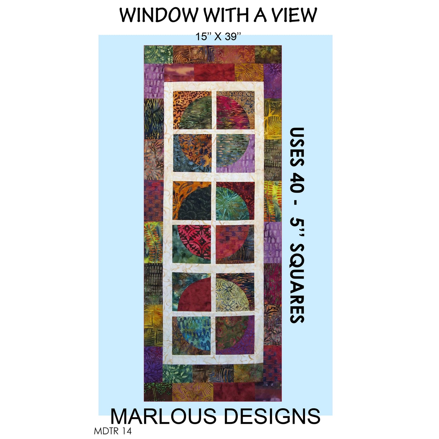 Window with a View Table Runner Pattern MD-TR14 - Paper Pattern