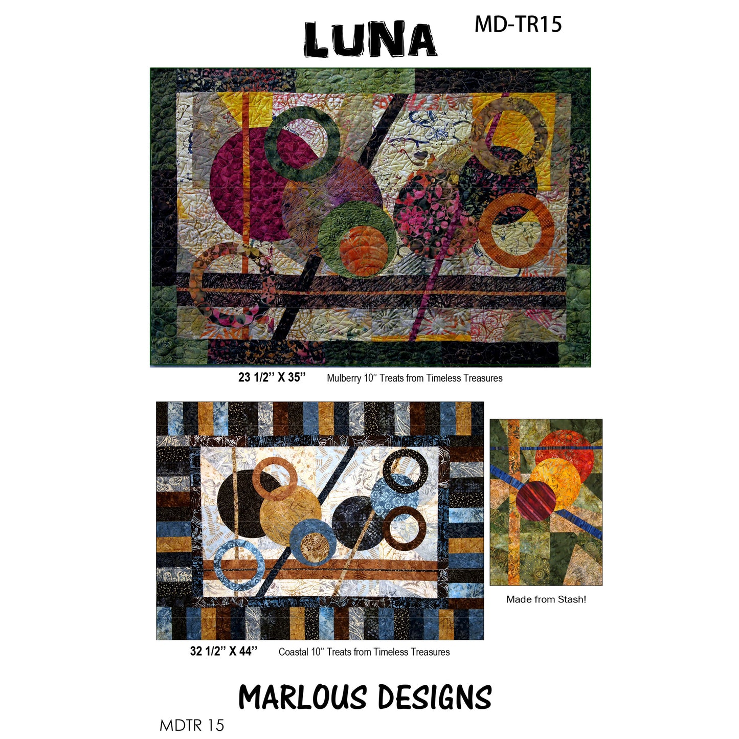 Luna Quilt Pattern MD-TR15 - Paper Pattern